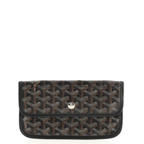 Goyard Accessories - Goyard Saint Louis Pouch Coated Canvas Black